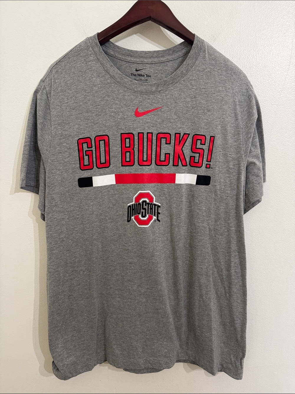 Nike Ohio State Buckeyes Short Sleeve Shirt Mens Gray Extra Large